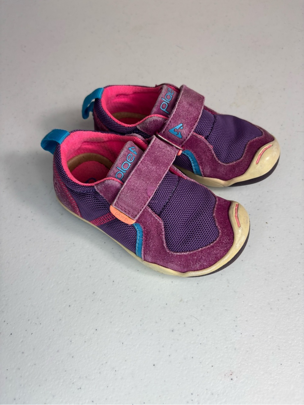 Plae Ty toddler purple and pink sneakers child size 7.5
